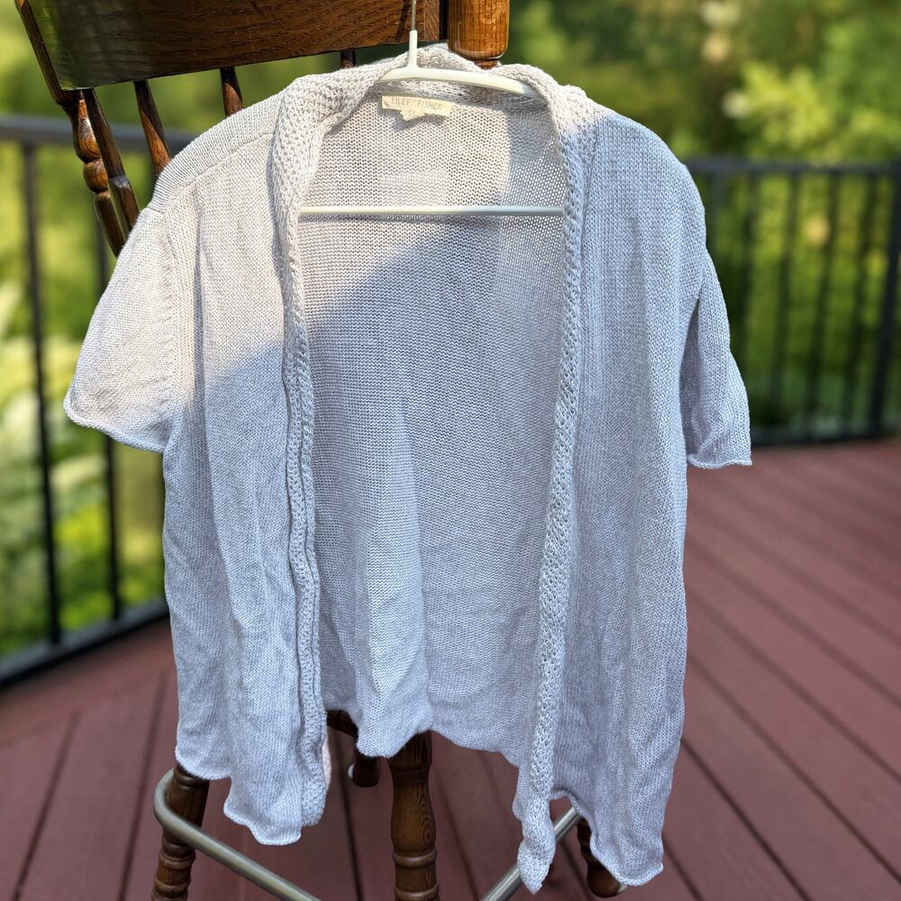 Eileen Fisher Lightweight Linen Knit Cardigan